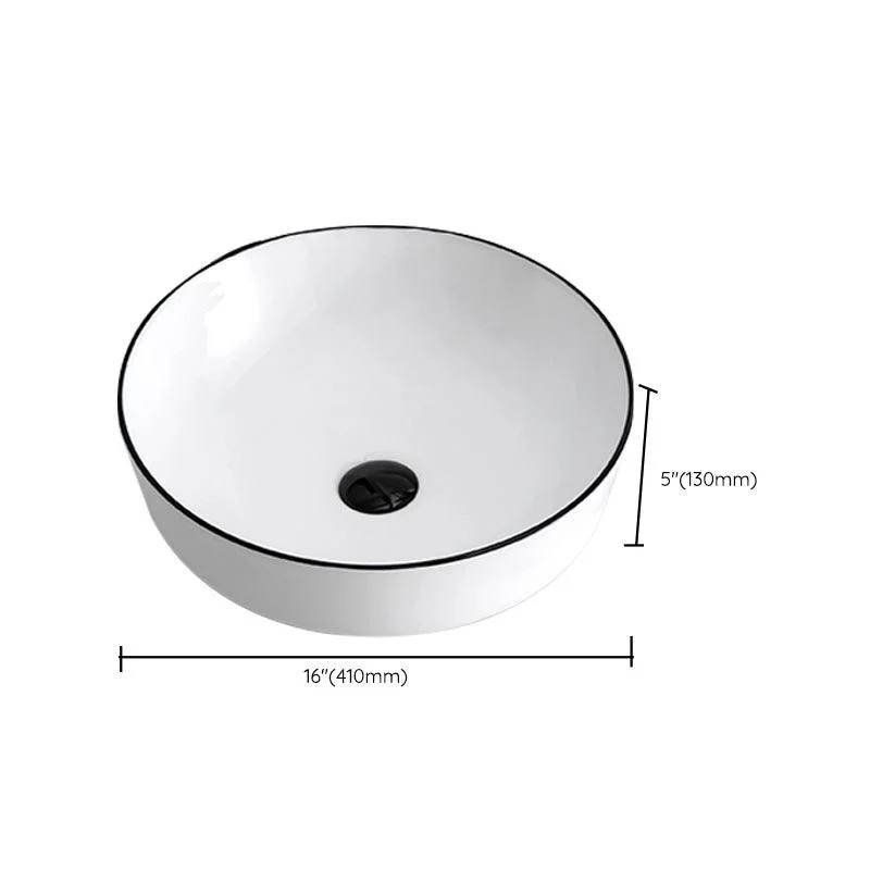 Modern Trough Bathroom Sink Round Trough Bathroom Sink with Basin -Bathlova