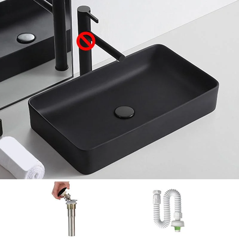 Modern Trough Bathroom Sink White and Black Trough Bathroom Sink -Bathlova