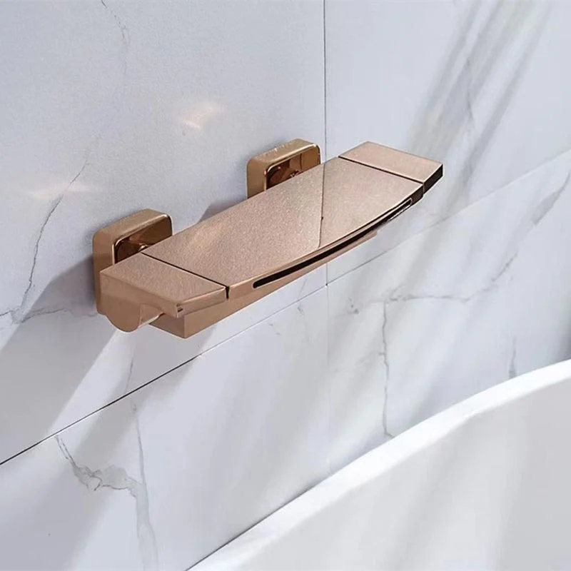 Modern Tub Filler Trim Copper Lever Handles with Hand Shower Wall Mounted Bathroom Tap -Bathlova