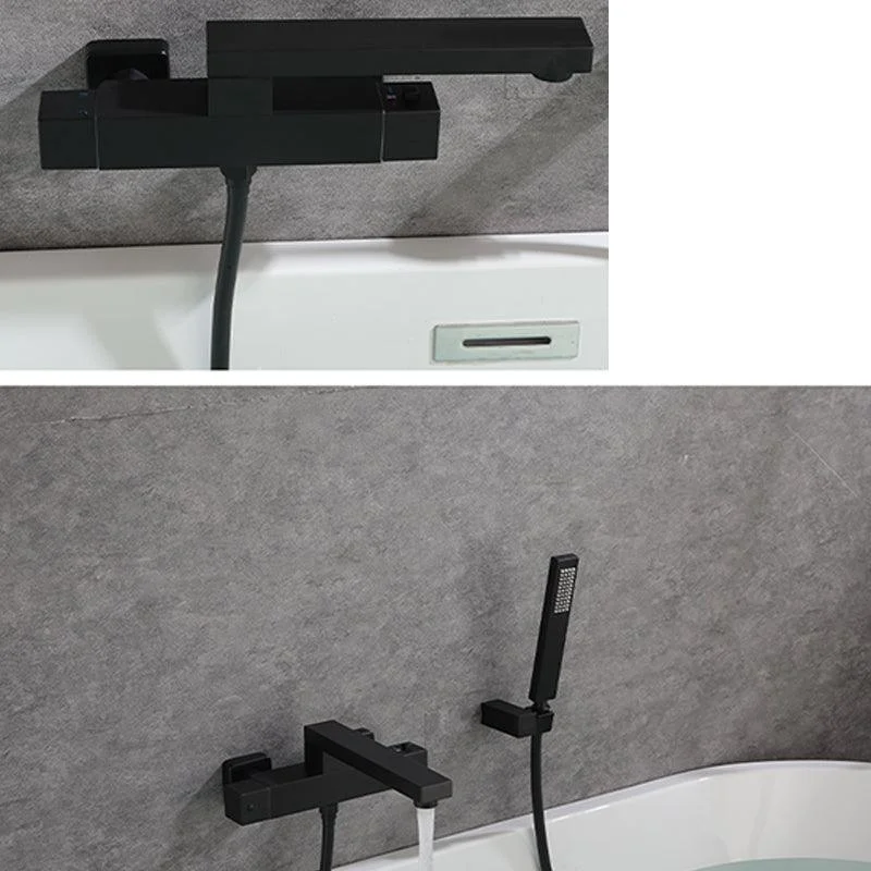 Modern Tub Spout Trim Brass Wall Mounted with Hand Shower Tub Tap -Bathlova