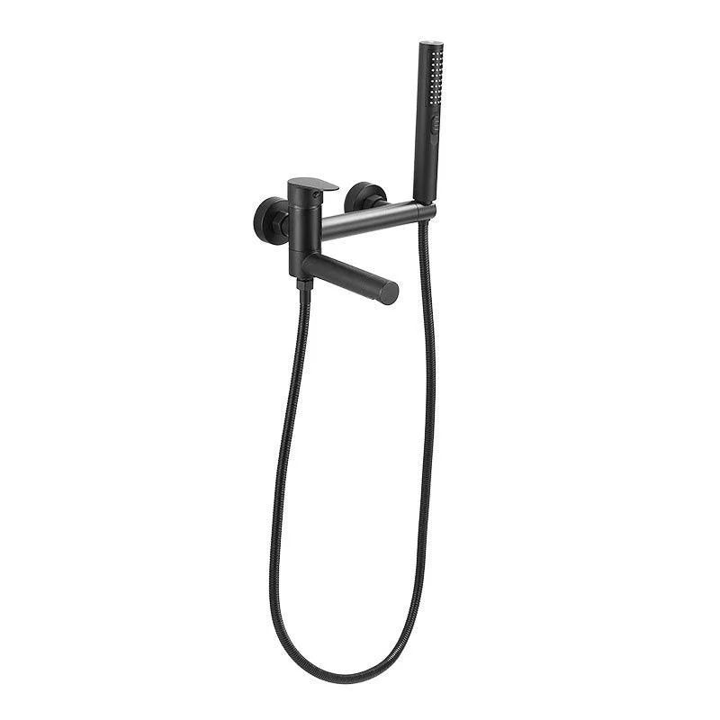 Modern Tub Spout Trim One Handle Wall Mount Tub Tap with Handshower -Bathlova