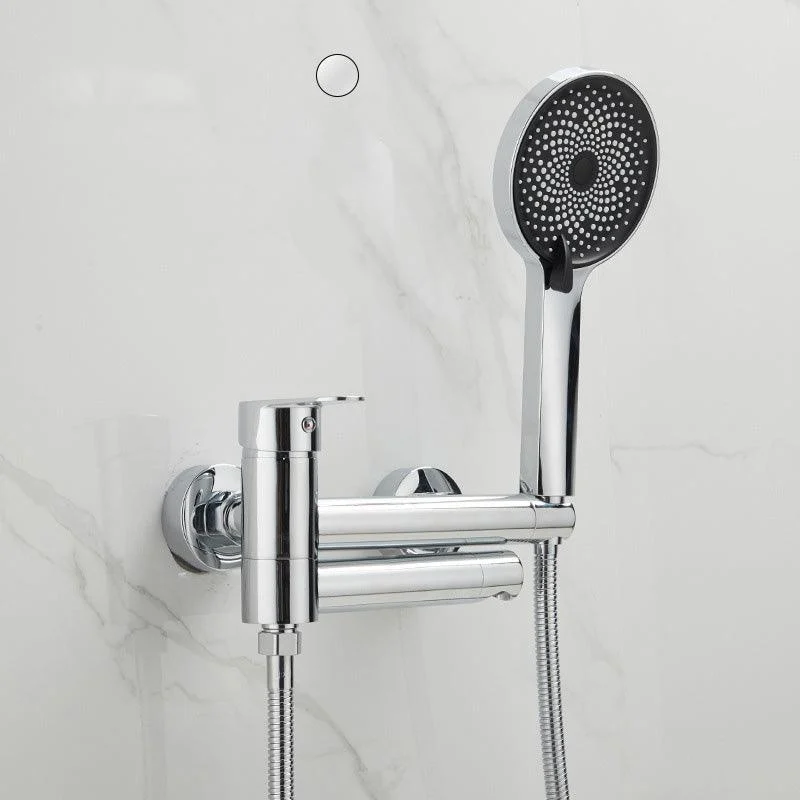 Modern Tub Spout Trim One Handle Wall Mount Tub Tap with Handshower -Bathlova