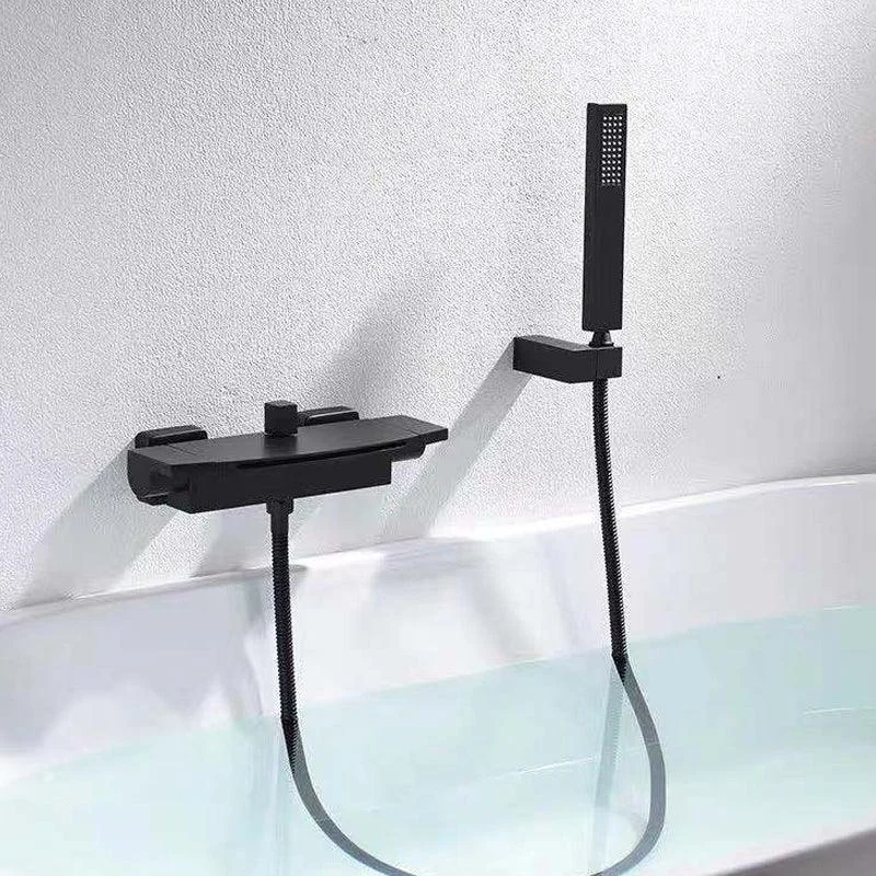 Modern Tub Tap Copper Wall Mounted with Hose Bathroom Tap -Bathlova