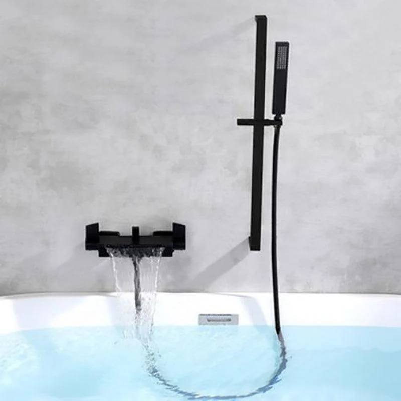 Modern Tub Tap Copper Wall Mounted with Hose Bathroom Tap -Bathlova