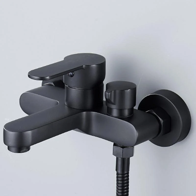 Modern Tub Tap Lever Handle Wall Mount Fixed Bathtub Tap -Bathlova