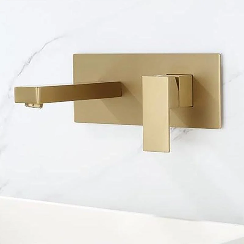 Modern Tub Tap One Handle Copper Wall Mounted Bath Tap Trim -Bathlova