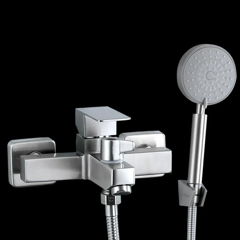 Modern Tub Tap Trim 304 Stainless Steel Wall Mount Bathroom Tap -Bathlova