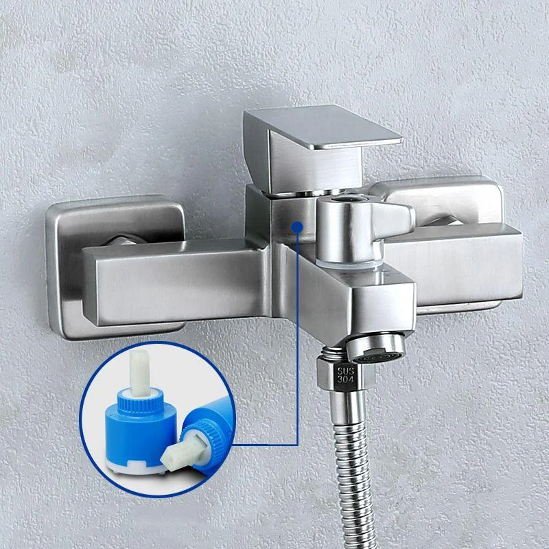 Modern Tub Tap Trim 304 Stainless Steel Wall Mount Bathroom Tap -Bathlova