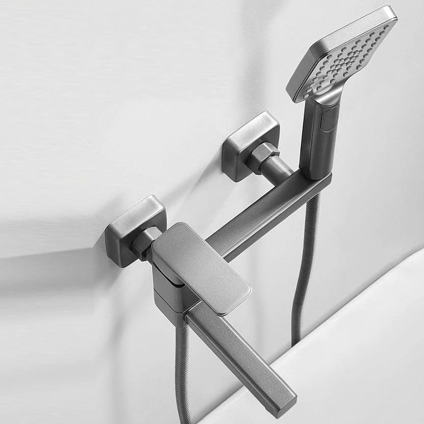 Modern Tub Tap Trim Copper with Handheld Shower Wall Mounted Bath Filler -Bathlova