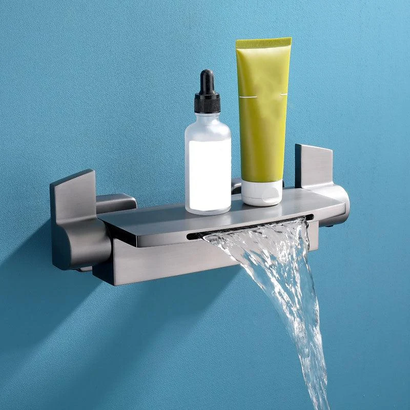 Modern Tub Tap Trim Copper with Handles and Diverter Wall Mount Bath Filler Trim -Bathlova