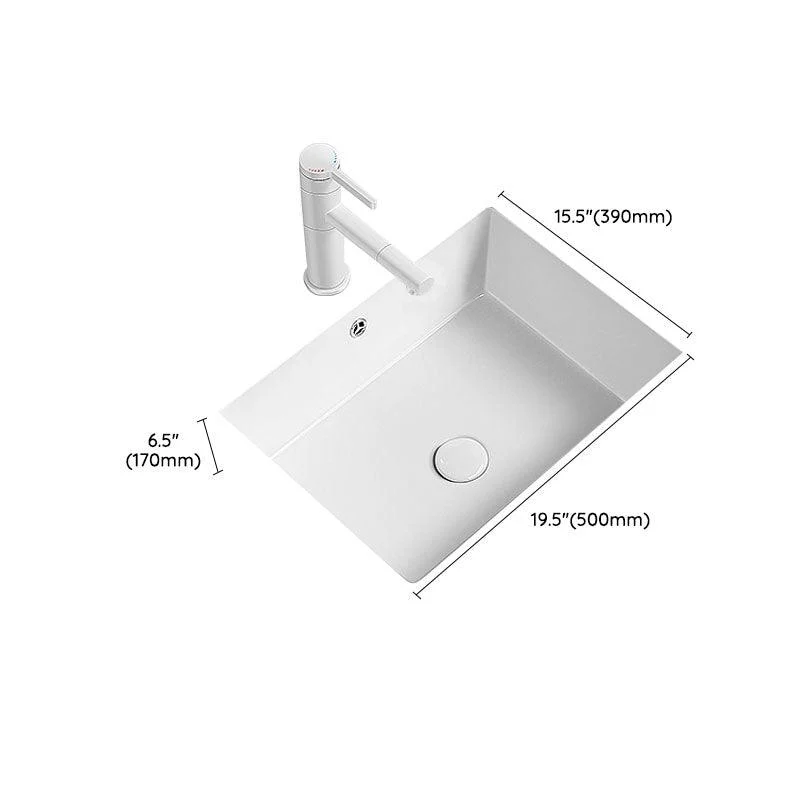 Modern Undermount Bathroom Sink Porcelain with Overflow and Tap Basin Sink -Bathlova