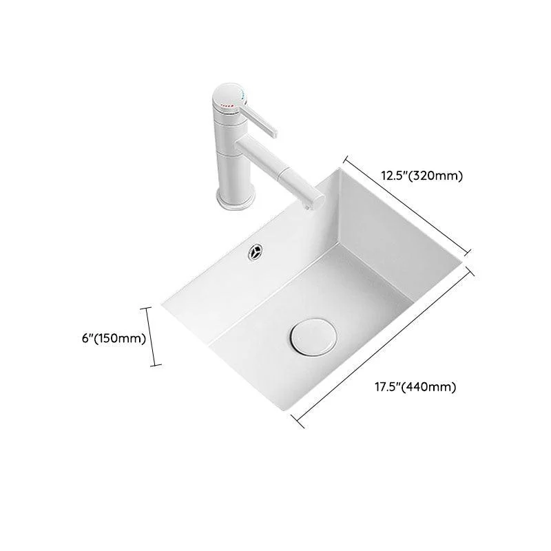 Modern Undermount Bathroom Sink Porcelain with Overflow and Tap Basin Sink -Bathlova