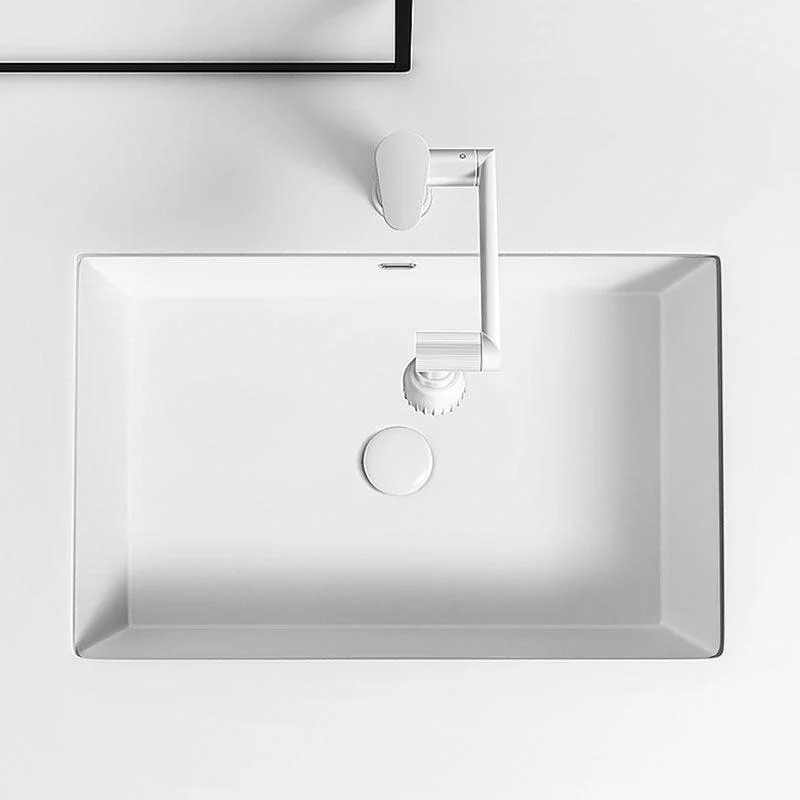 Modern Undermount Bathroom Sink Porcelain with Overflow and Tap Basin Sink -Bathlova