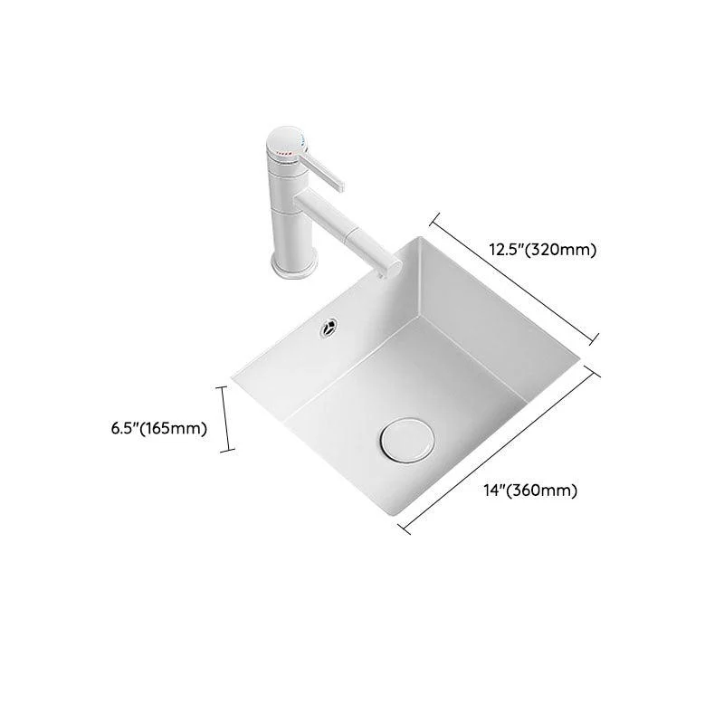 Modern Undermount Bathroom Sink Porcelain with Overflow and Tap Basin Sink -Bathlova