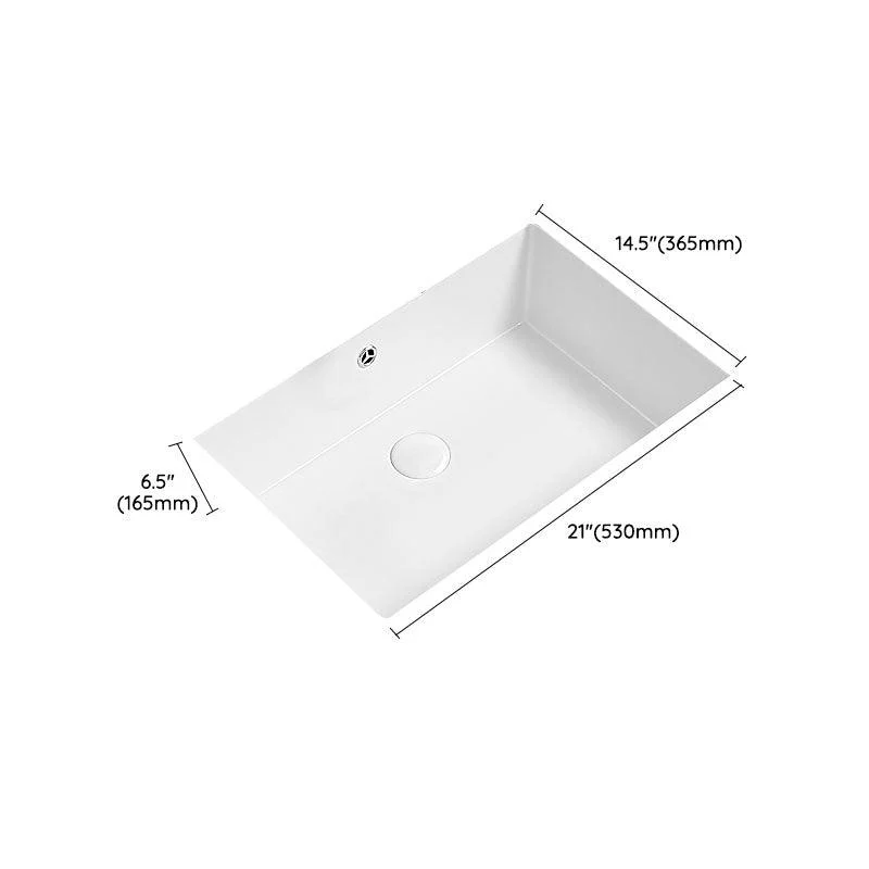 Modern Undermount Bathroom Sink Porcelain with Tap Wash Stand -Bathlova