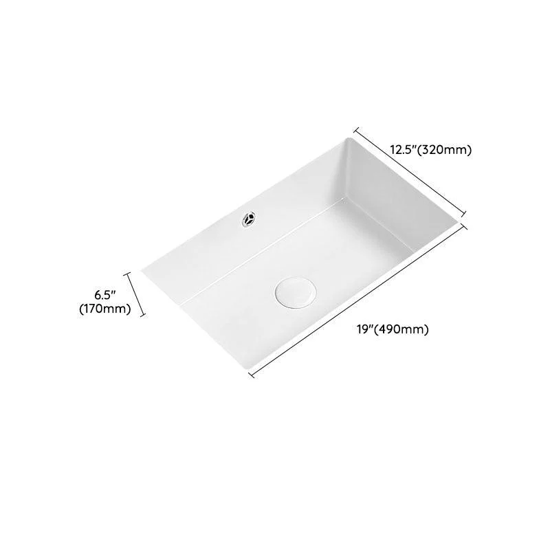 Modern Undermount Bathroom Sink Porcelain with Tap Wash Stand -Bathlova