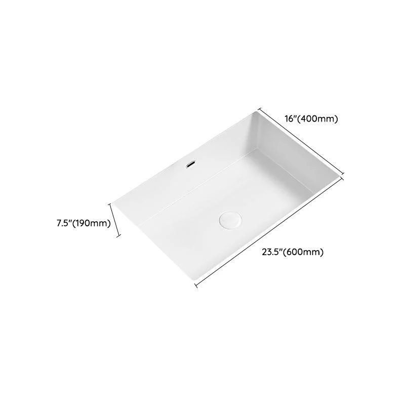 Modern Undermount Bathroom Sink Porcelain with Tap Wash Stand -Bathlova