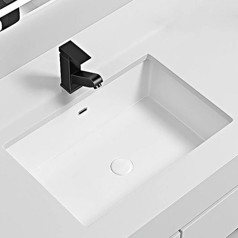 Modern Undermount Bathroom Sink Porcelain with Tap Wash Stand -Bathlova