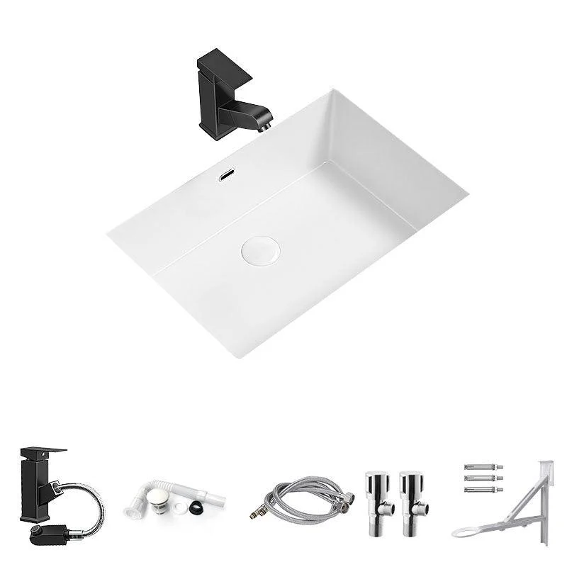 Modern Undermount Bathroom Sink Porcelain with Tap Wash Stand -Bathlova