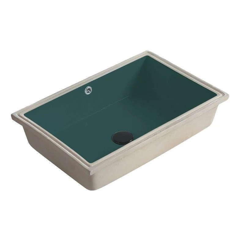 Modern Undermount Bathroom Sink Rectangular Undermount Bathroom Sink with Overflow -Bathlova