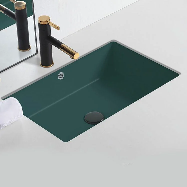 Modern Undermount Bathroom Sink Rectangular Undermount Bathroom Sink with Overflow -Bathlova