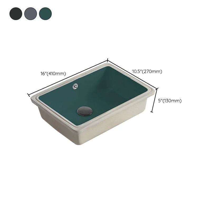 Modern Undermount Bathroom Sink Rectangular Undermount Bathroom Sink with Overflow -Bathlova