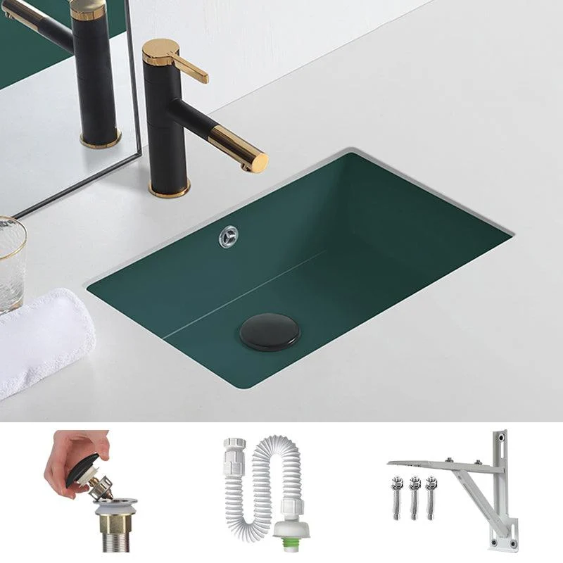 Modern Undermount Bathroom Sink Rectangular Undermount Bathroom Sink with Overflow -Bathlova