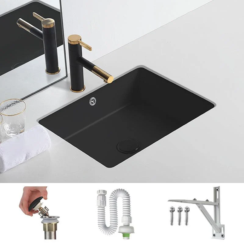 Modern Undermount Bathroom Sink Rectangular Undermount Bathroom Sink with Overflow -Bathlova