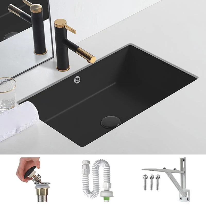 Modern Undermount Bathroom Sink Rectangular Undermount Bathroom Sink with Overflow -Bathlova