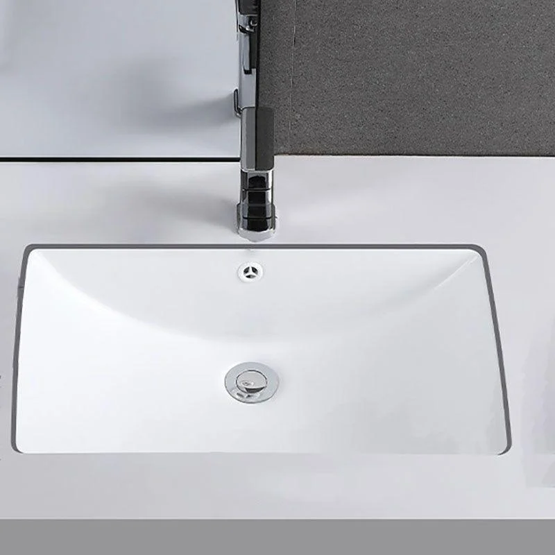 Modern Undermount Vanity Sink Porcelain Shut-Off Valve Included Bathroom Sink -Bathlova