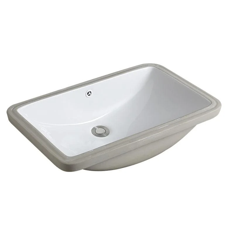 Modern Undermount Vanity Sink Porcelain Shut-Off Valve Included Bathroom Sink -Bathlova