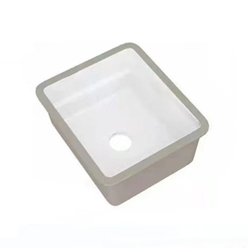 Modern Undermount Vanity Sink Rectangular Porcelain with Overflow and Tap Vessel -Bathlova