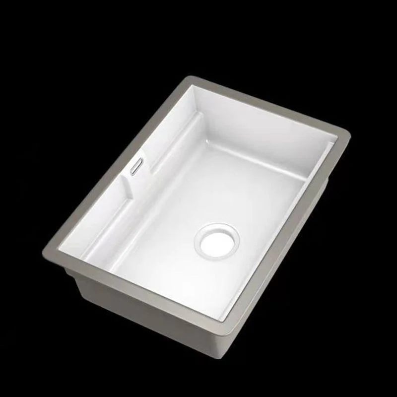 Modern Undermount Vanity Sink Rectangular Porcelain with Overflow and Tap Vessel -Bathlova