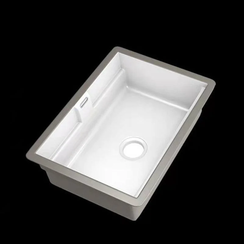 Modern Undermount Vanity Sink Rectangular Porcelain with Overflow and Tap Vessel -Bathlova