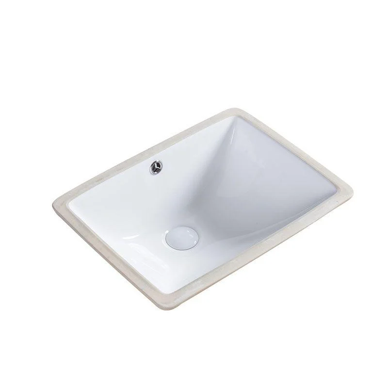 Modern Undermount Vanity Sink Round Porcelain with Pop-Up Drain Bathroom Sink Only -Bathlova