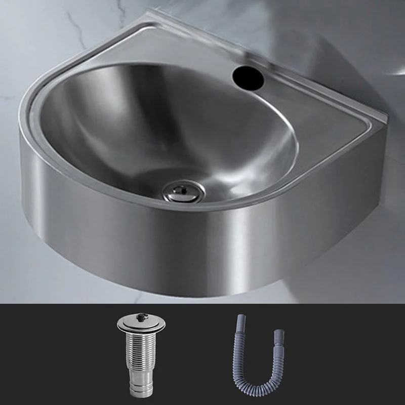 Modern Vessel Bathroom Sink Metal U-Shaped Wall Mount Bathroom Sink(Not Including Tap) -Bathlova