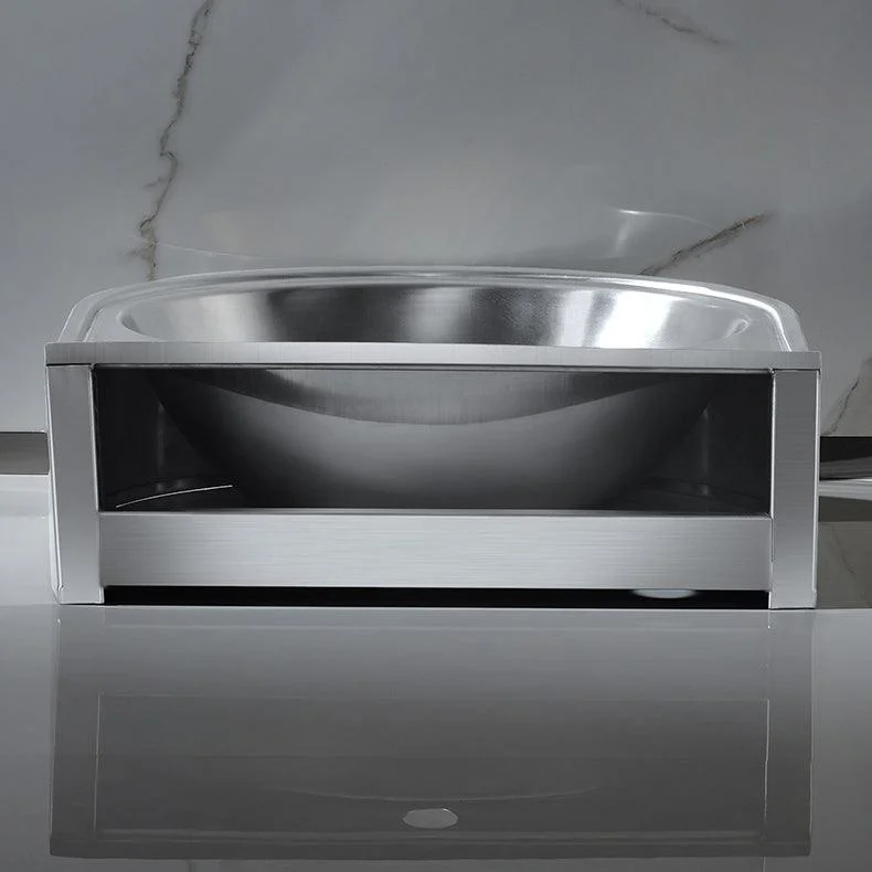 Modern Vessel Bathroom Sink Metal U-Shaped Wall Mount Bathroom Sink(Not Including Tap) -Bathlova