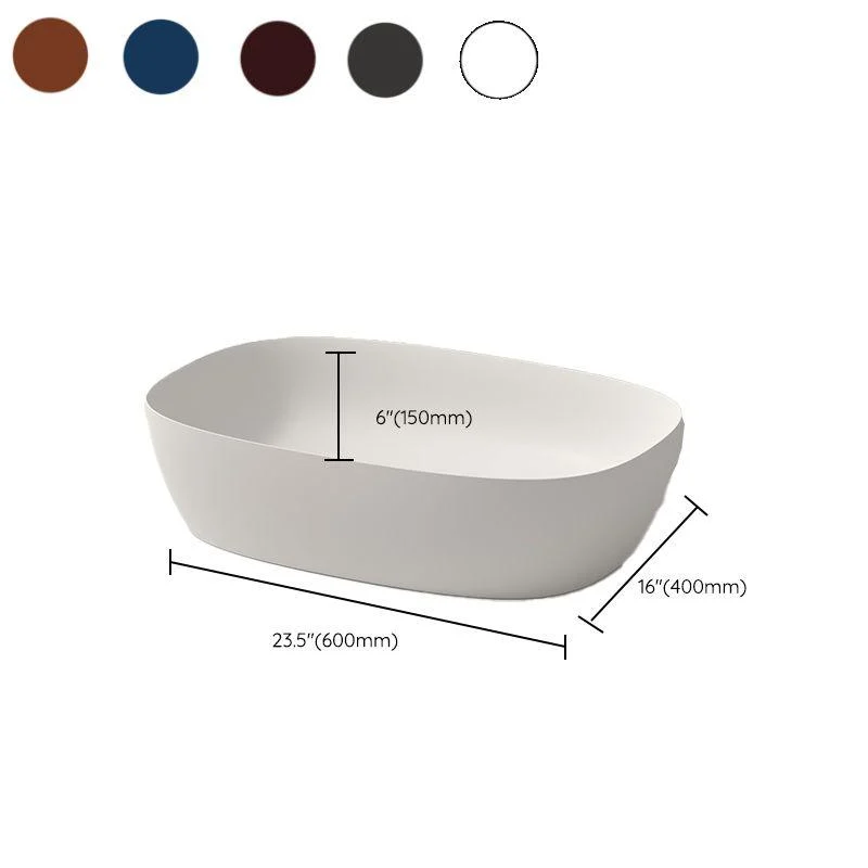 Modern Vessel Bathroom Sink No Craftsmanship Resin Wash Stand -Bathlova