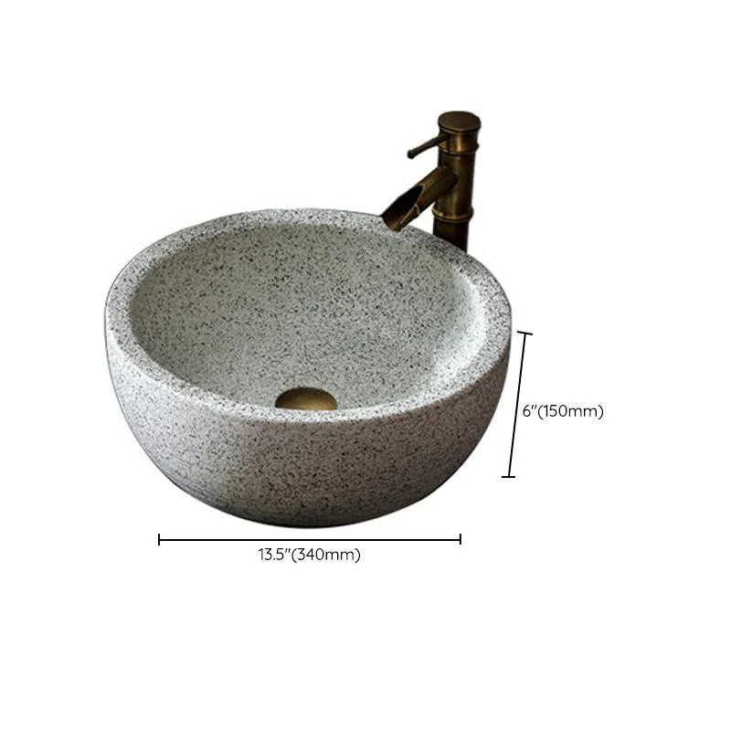 Modern Vessel Bathroom Sink Porcelain Vessel Lavatory Sink with Tap -Bathlova