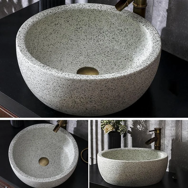 Modern Vessel Bathroom Sink Porcelain Vessel Lavatory Sink with Tap -Bathlova