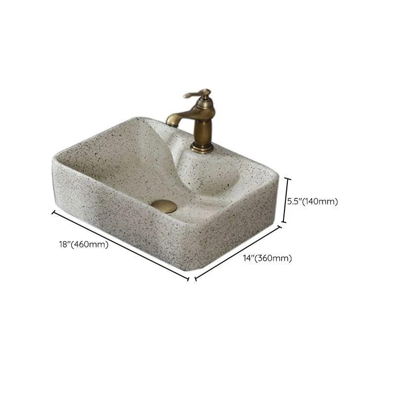 Modern Vessel Bathroom Sink Porcelain Vessel Lavatory Sink with Tap -Bathlova