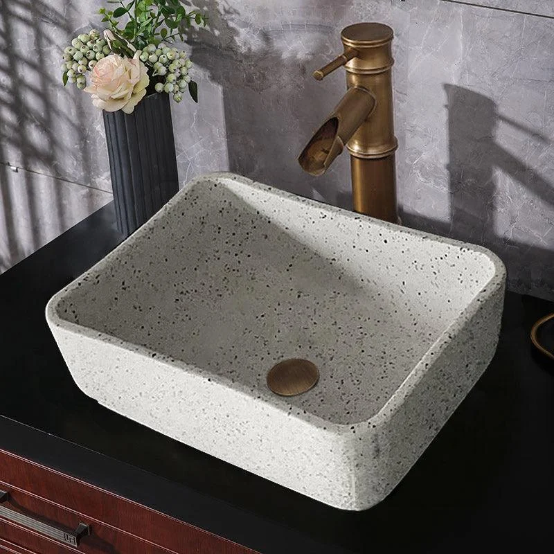 Modern Vessel Bathroom Sink Porcelain Vessel Lavatory Sink with Tap -Bathlova