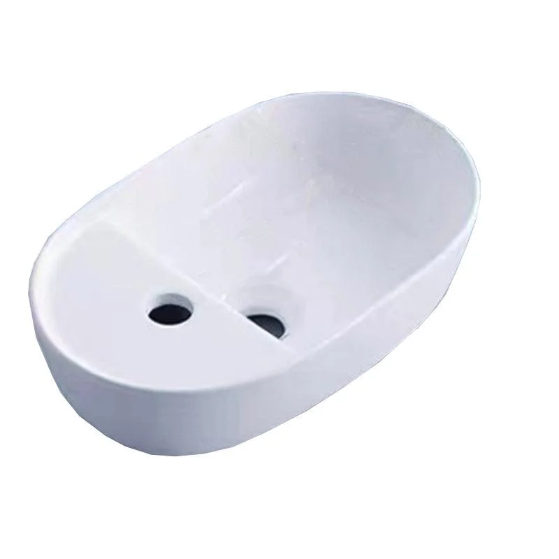 Modern Vessel Bathroom Sink Porcelain White Wash Stand for Bathroom -Bathlova