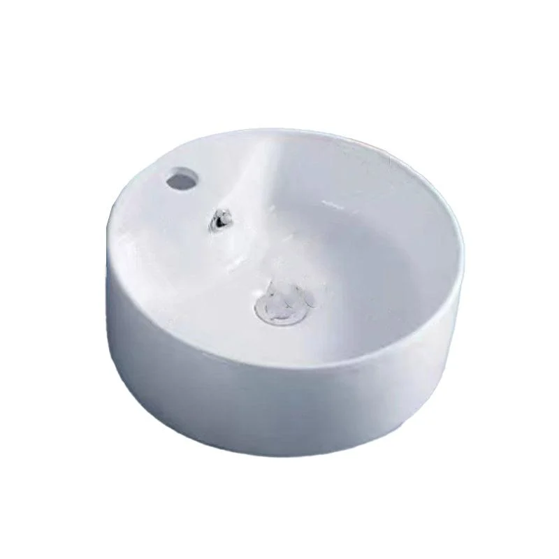 Modern Vessel Bathroom Sink Porcelain White Wash Stand for Bathroom -Bathlova