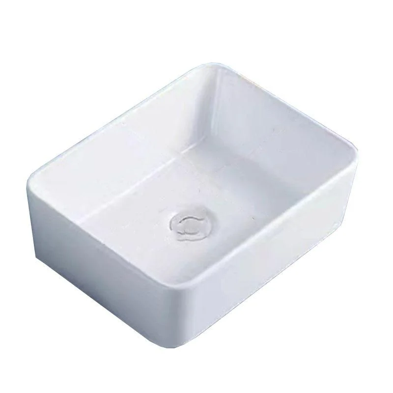 Modern Vessel Bathroom Sink Porcelain White Wash Stand for Bathroom -Bathlova