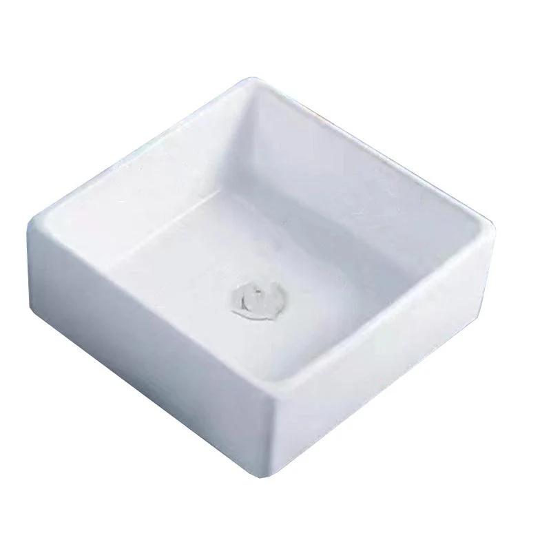 Modern Vessel Bathroom Sink Porcelain White Wash Stand for Bathroom -Bathlova