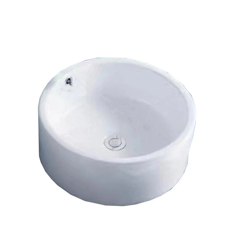 Modern Vessel Bathroom Sink Porcelain White Wash Stand for Bathroom -Bathlova