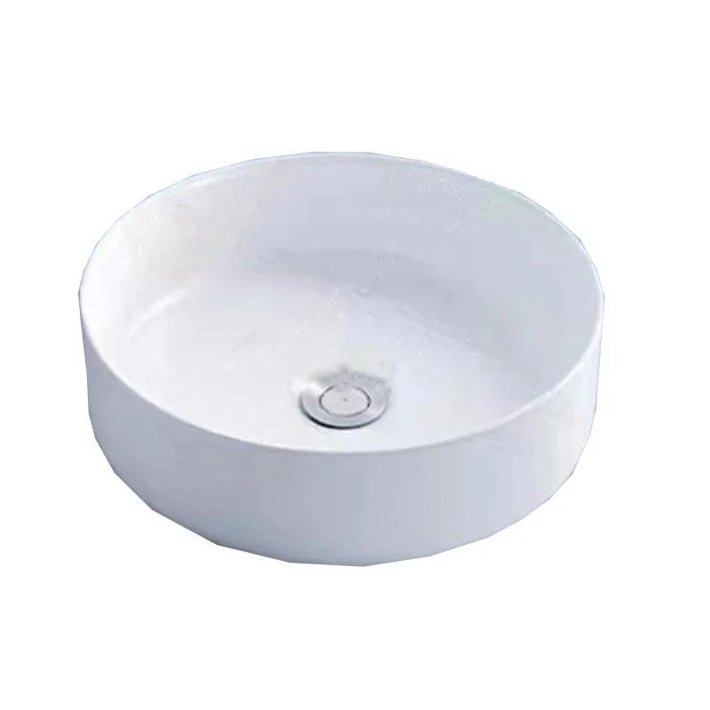 Modern Vessel Bathroom Sink Porcelain White Wash Stand for Bathroom -Bathlova