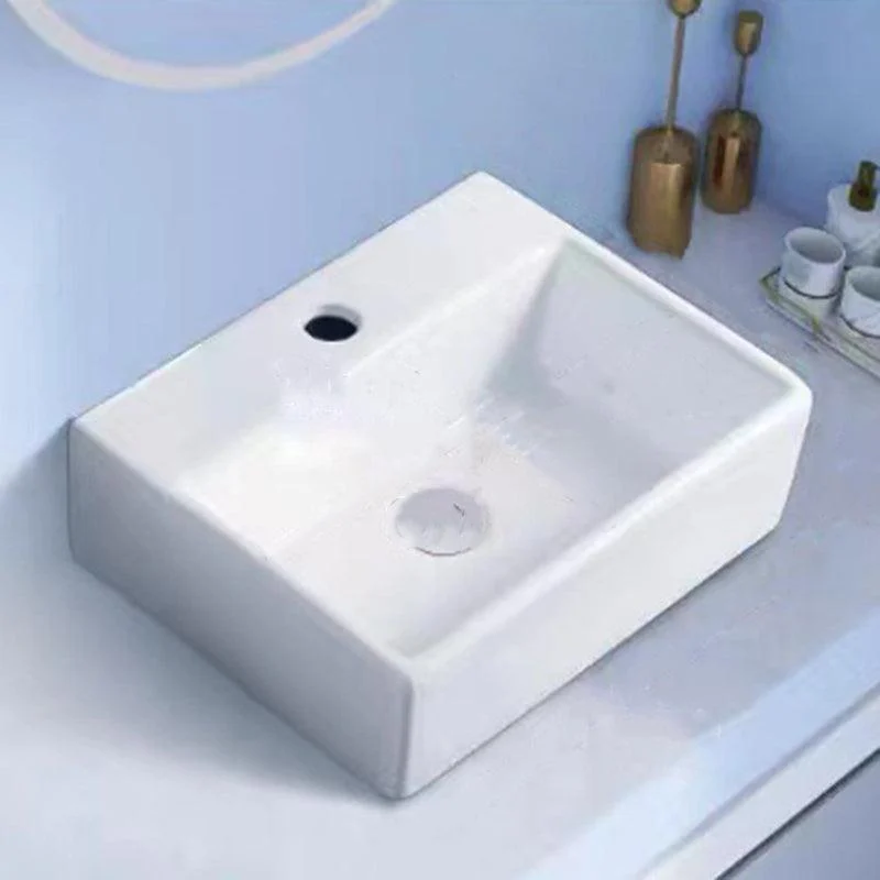 Modern Vessel Bathroom Sink Porcelain White Wash Stand for Bathroom -Bathlova