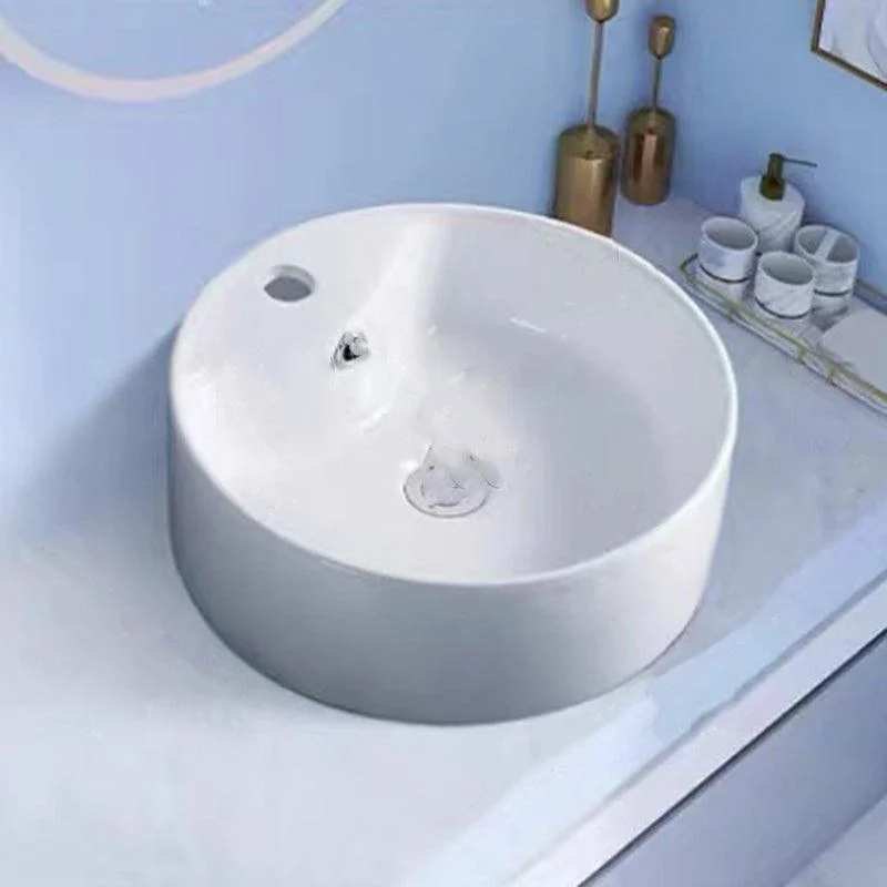 Modern Vessel Bathroom Sink Porcelain White Wash Stand for Bathroom -Bathlova